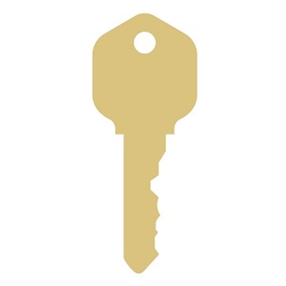 Basic Shape Key MDF Cutout Skeleton Key Silhouette Style 6 - Unfinishe ...
