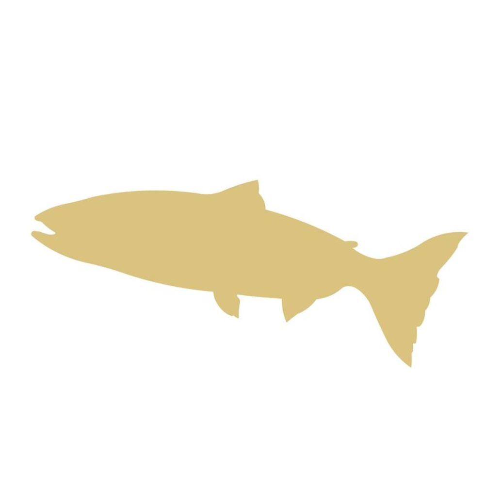 Basic Shape King Salmon MDF Cutout Salmon Silhouette  - Unfinished For DIY