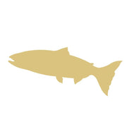 Basic Shape King Salmon MDF Cutout Salmon Silhouette  - Unfinished For DIY