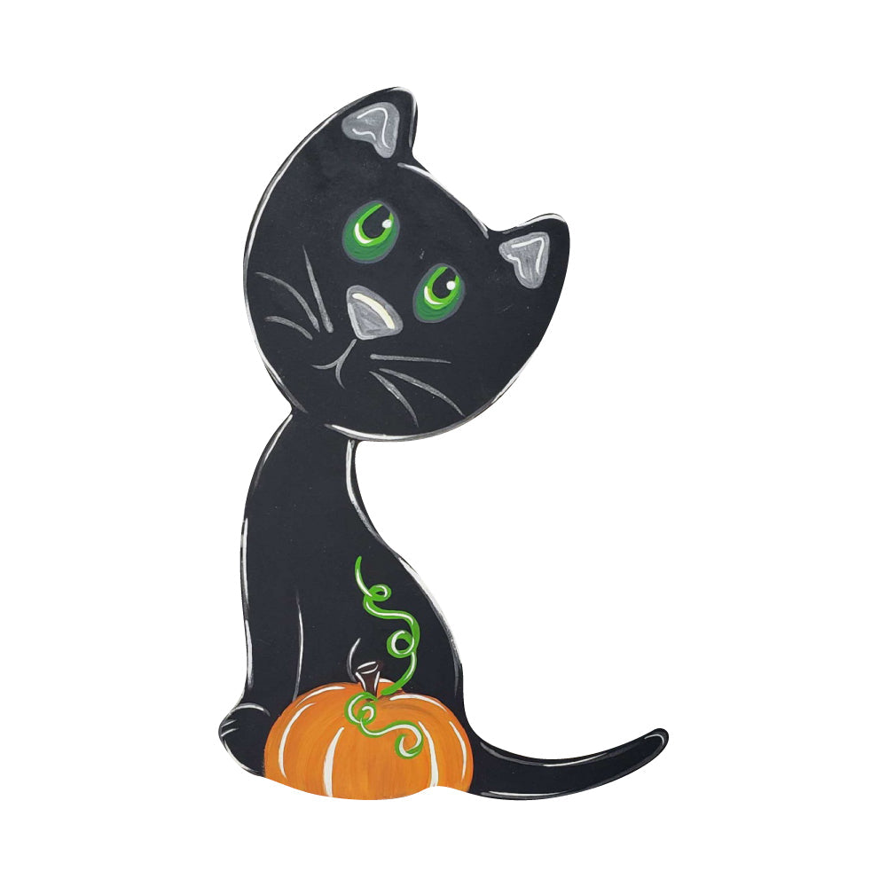 Basic Shape Cat MDF Cutout Kitten Silhouette - Unfinished For DIY