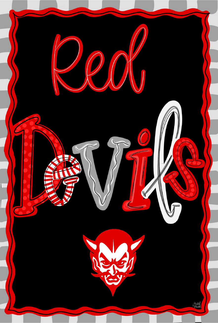 PEARL & BRUSH BLACK RED AND GRAY RED DEVILS