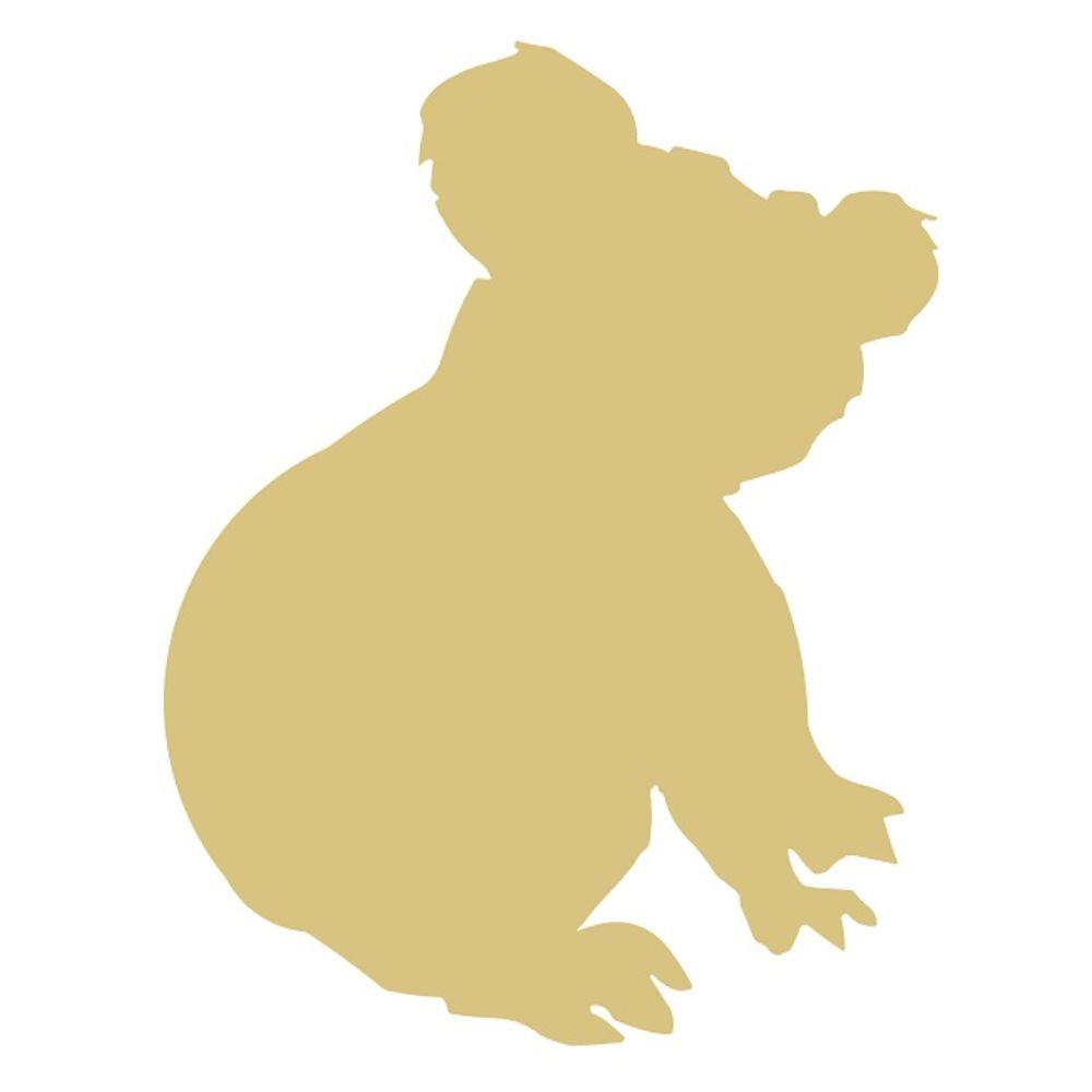 Basic Shape Koala MDF Cutout Silhouette Style 2 - Unfinished For DIY