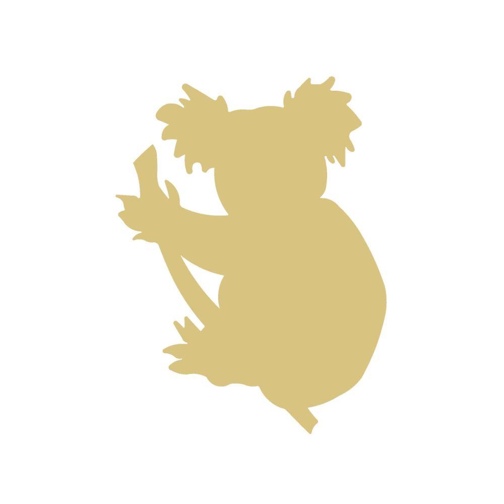 Basic Shape Koala MDF Cutout Silhouette Style 3 - Unfinished For DIY