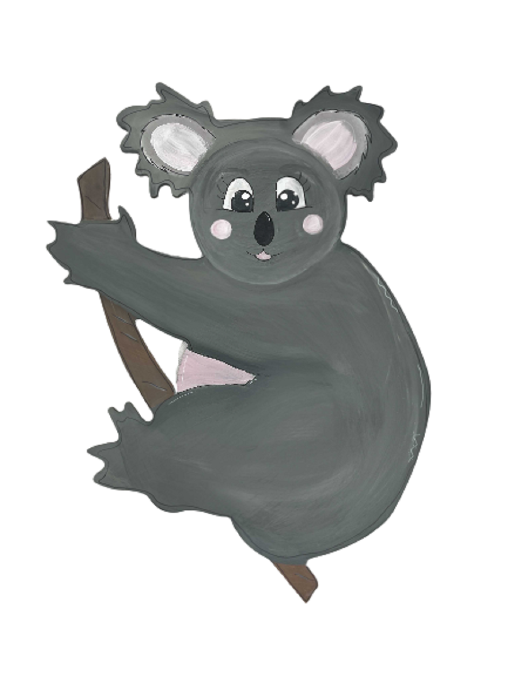 Basic Shape Koala MDF Cutout Silhouette Style 3 - Unfinished For DIY