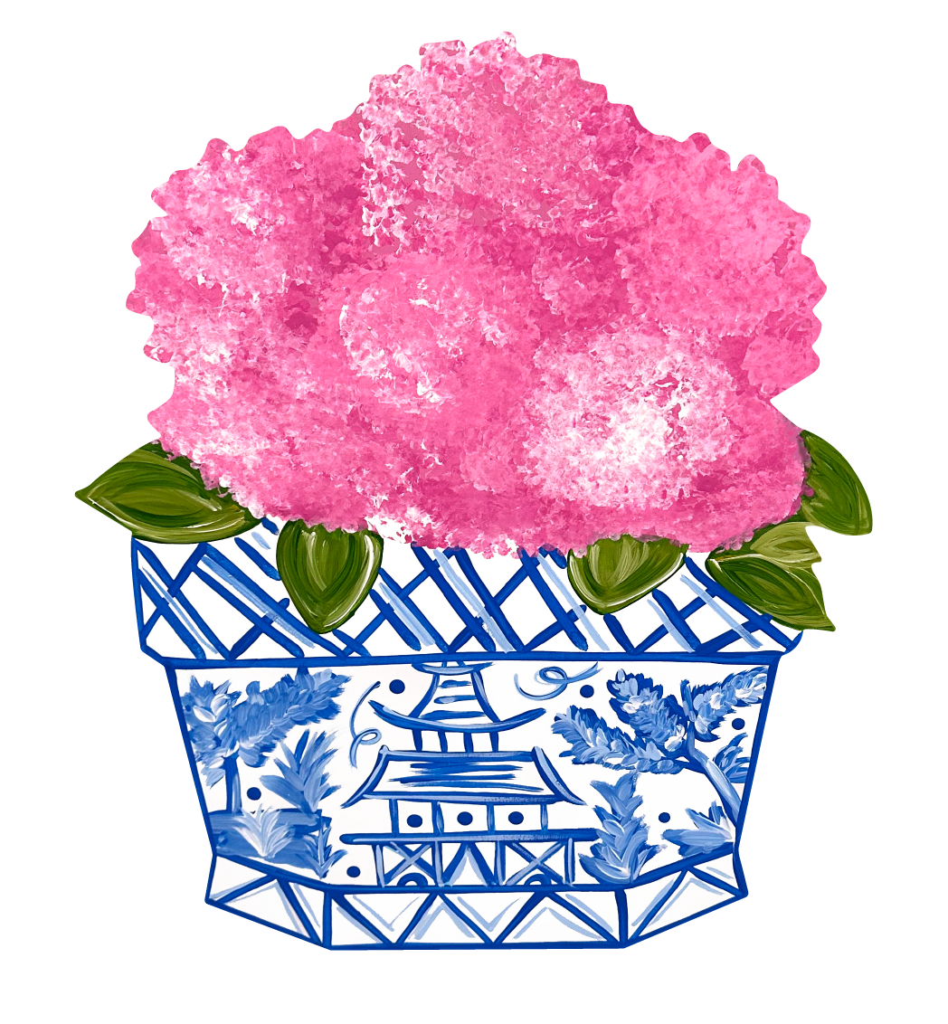 2911 BOUTIQUE PINK FLOWERS IN GINGER JAR
