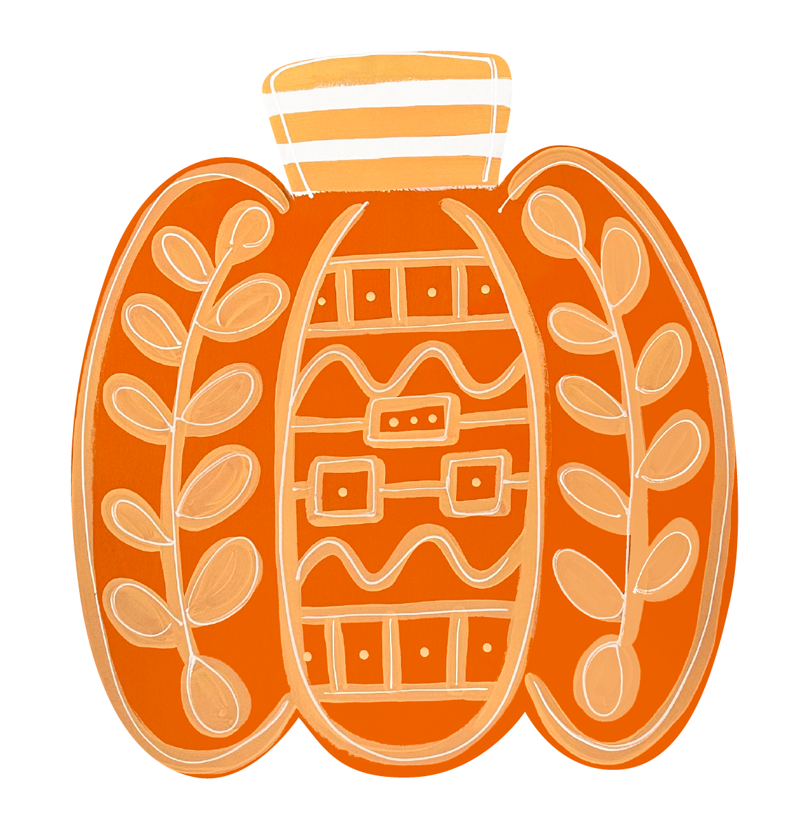 2911 BOUTIQUE ORANGE PUMPKIN WITH DESIGN