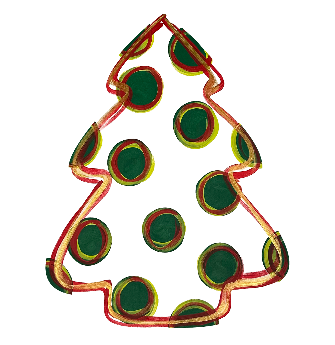 2911 BOUTIQUE WHITE CHRISTMAS TREE WITH GREEN DOTS
