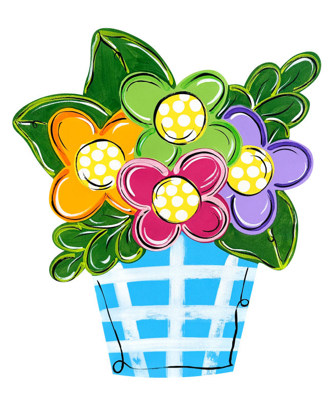 2911 BOUTIQUE COLORFUL FLOWERS IN POT