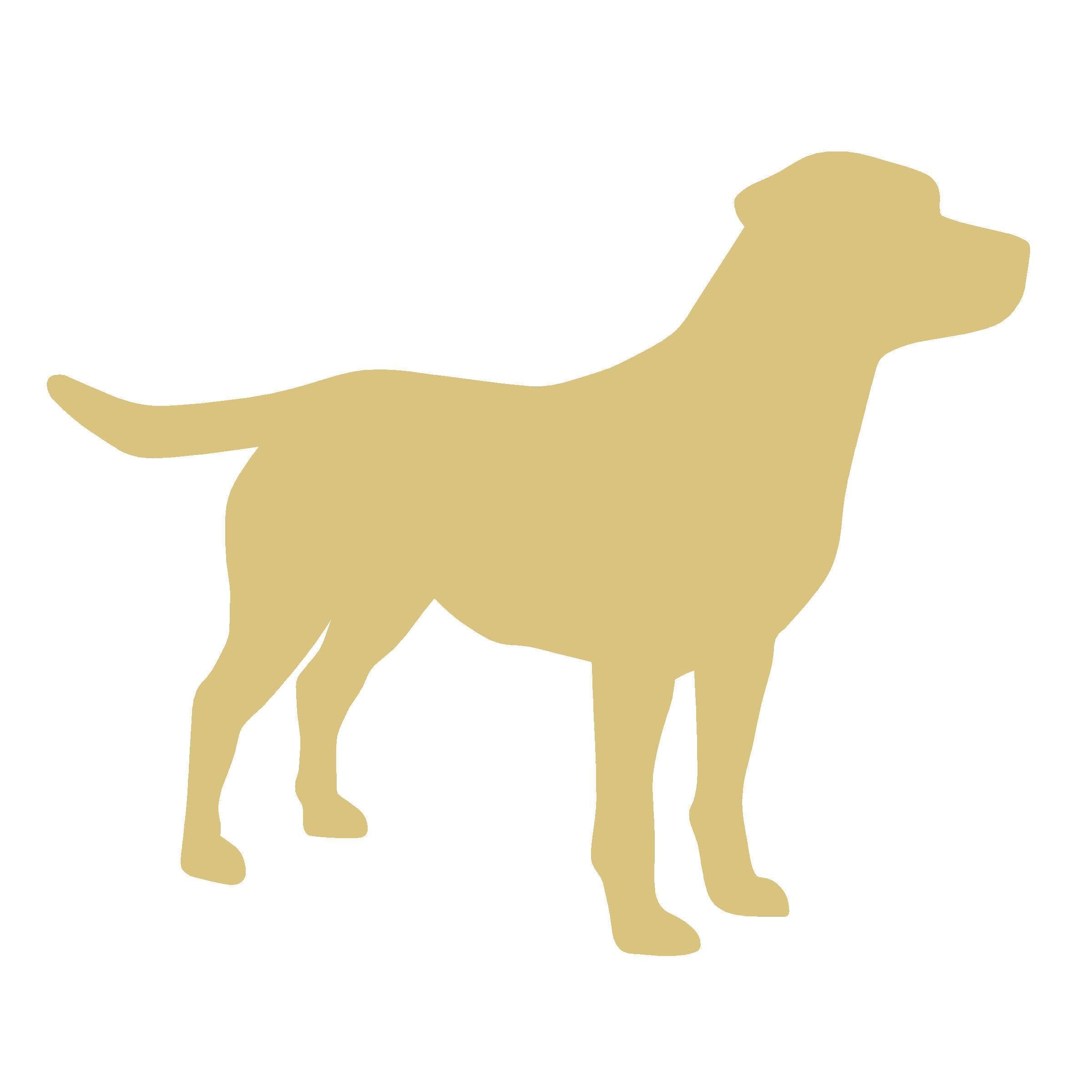 Basic Shape Dog MDF Cutout Dog Silhouette - Unfinished For DIY