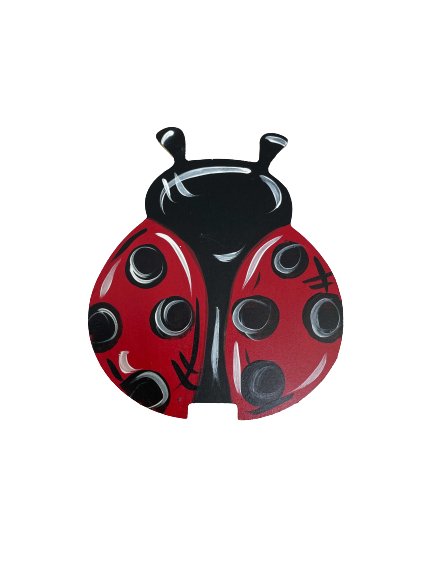 Basic Shape Ladybug MDF Cutout Silhouette Style 1 - Unfinished For DIY