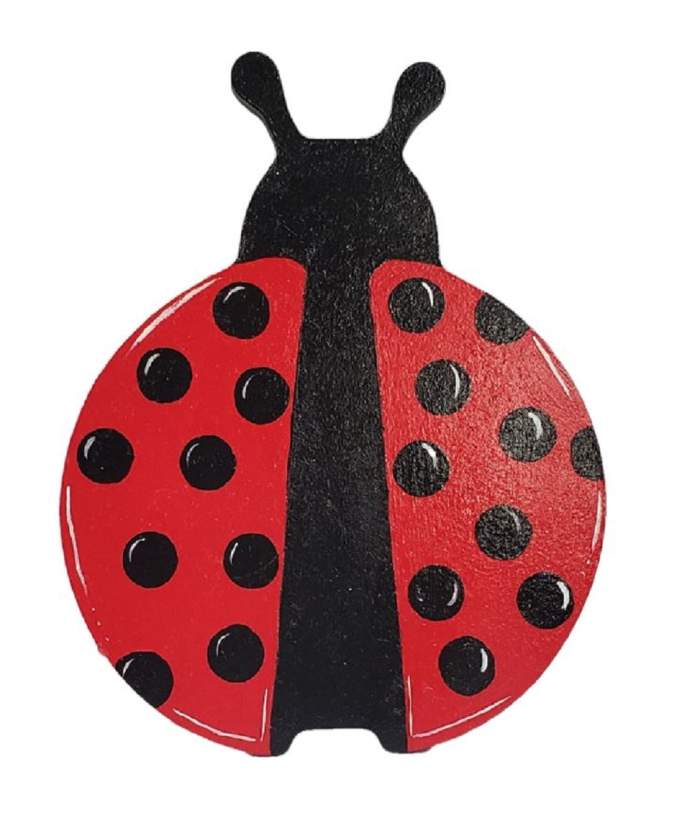 Basic Shape Ladybug MDF Cutout Silhouette Style 2 - Unfinished For DIY