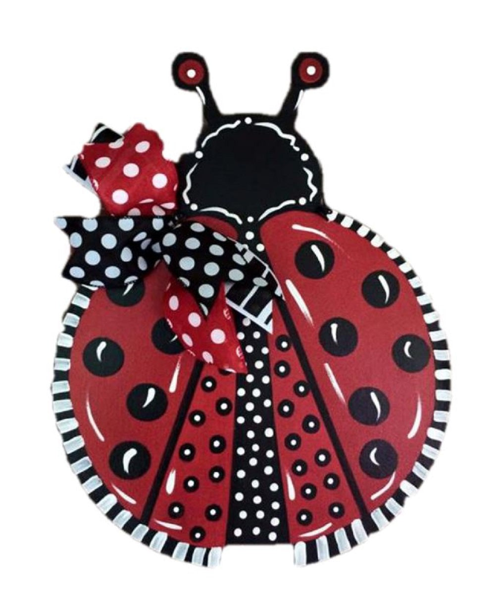 Basic Shape Ladybug MDF Cutout Silhouette Style 2 - Unfinished For DIY