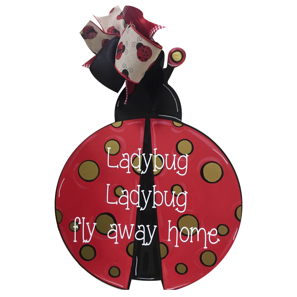 Basic Shape Ladybug MDF Cutout Silhouette Style 2 - Unfinished For DIY