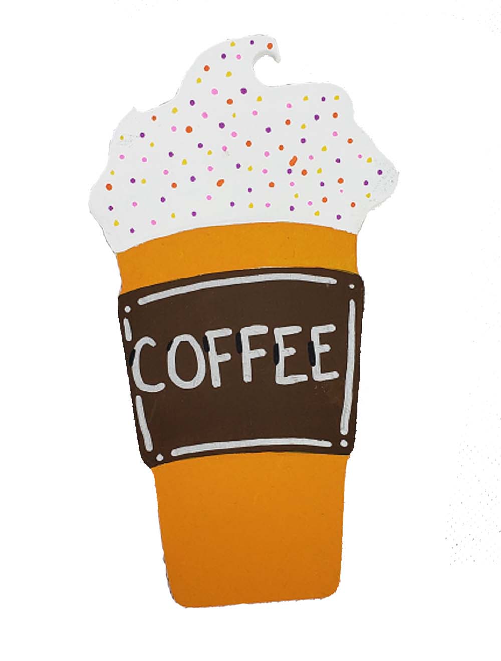 Basic Shape Latte Cup MDF Cutout Silhouette - Unfinished For DIY