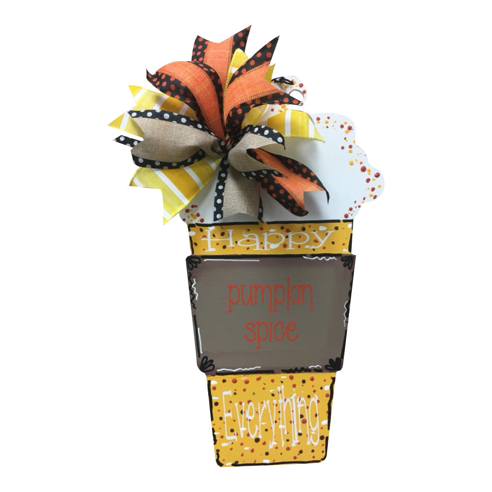 Basic Shape Latte Cup MDF Cutout Silhouette - Unfinished For DIY