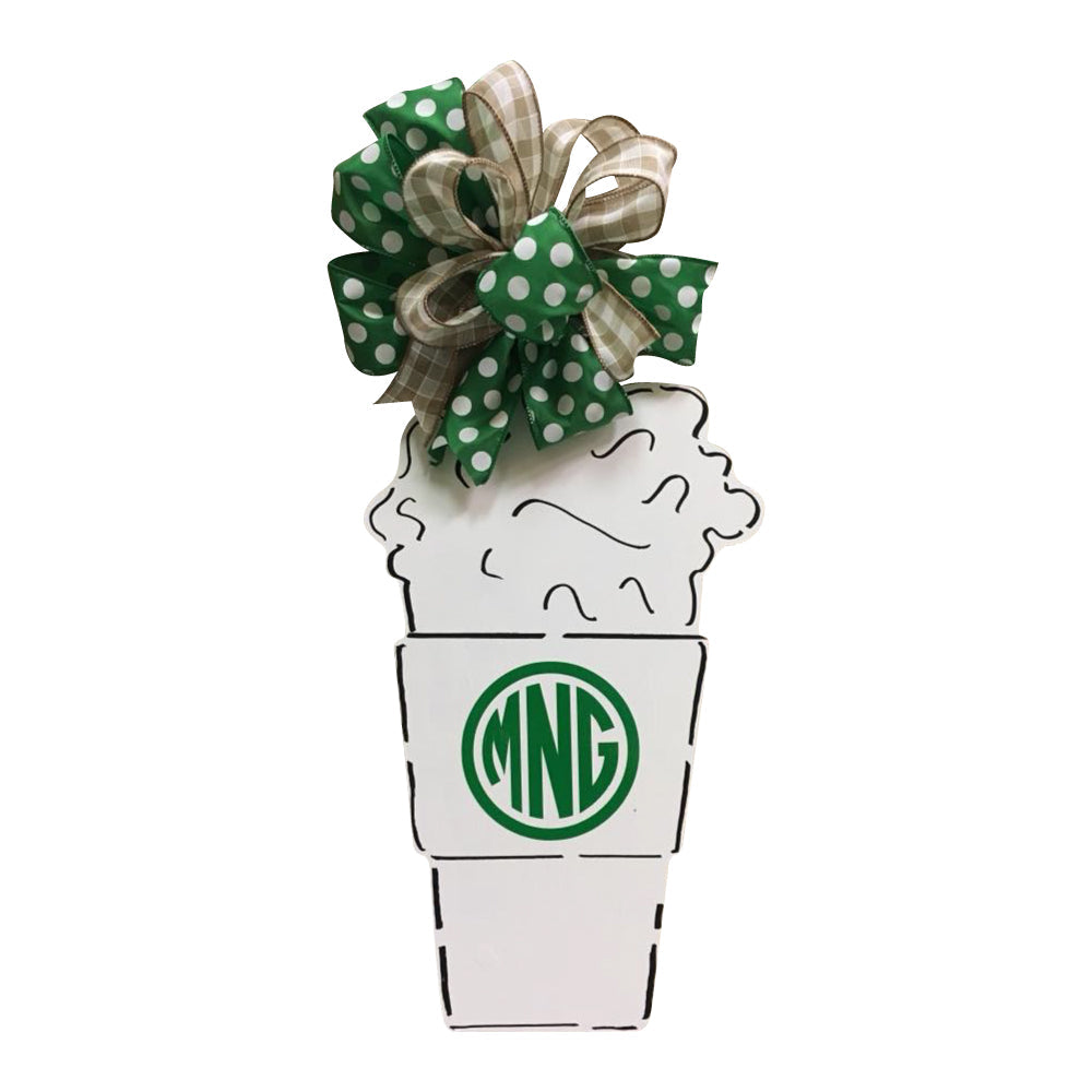 Basic Shape Latte Cup MDF Cutout Silhouette - Unfinished For DIY