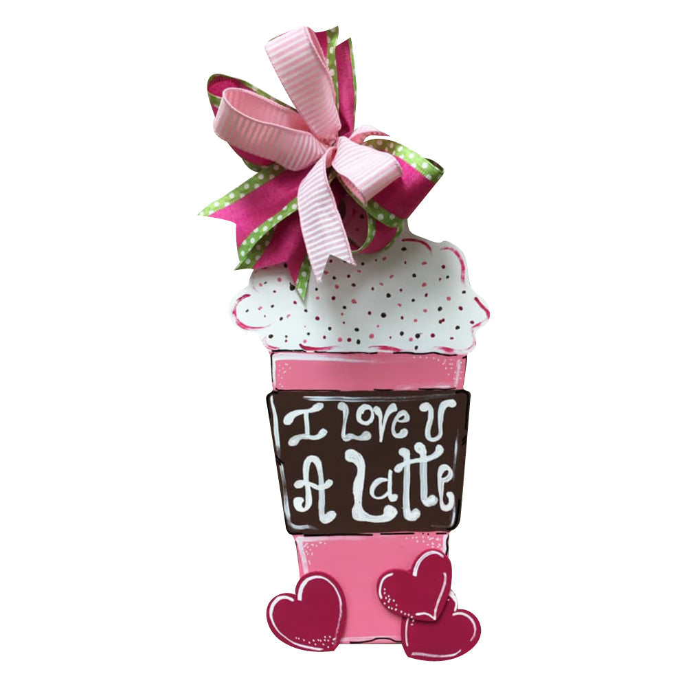 Basic Shape Latte Cup MDF Cutout Silhouette - Unfinished For DIY