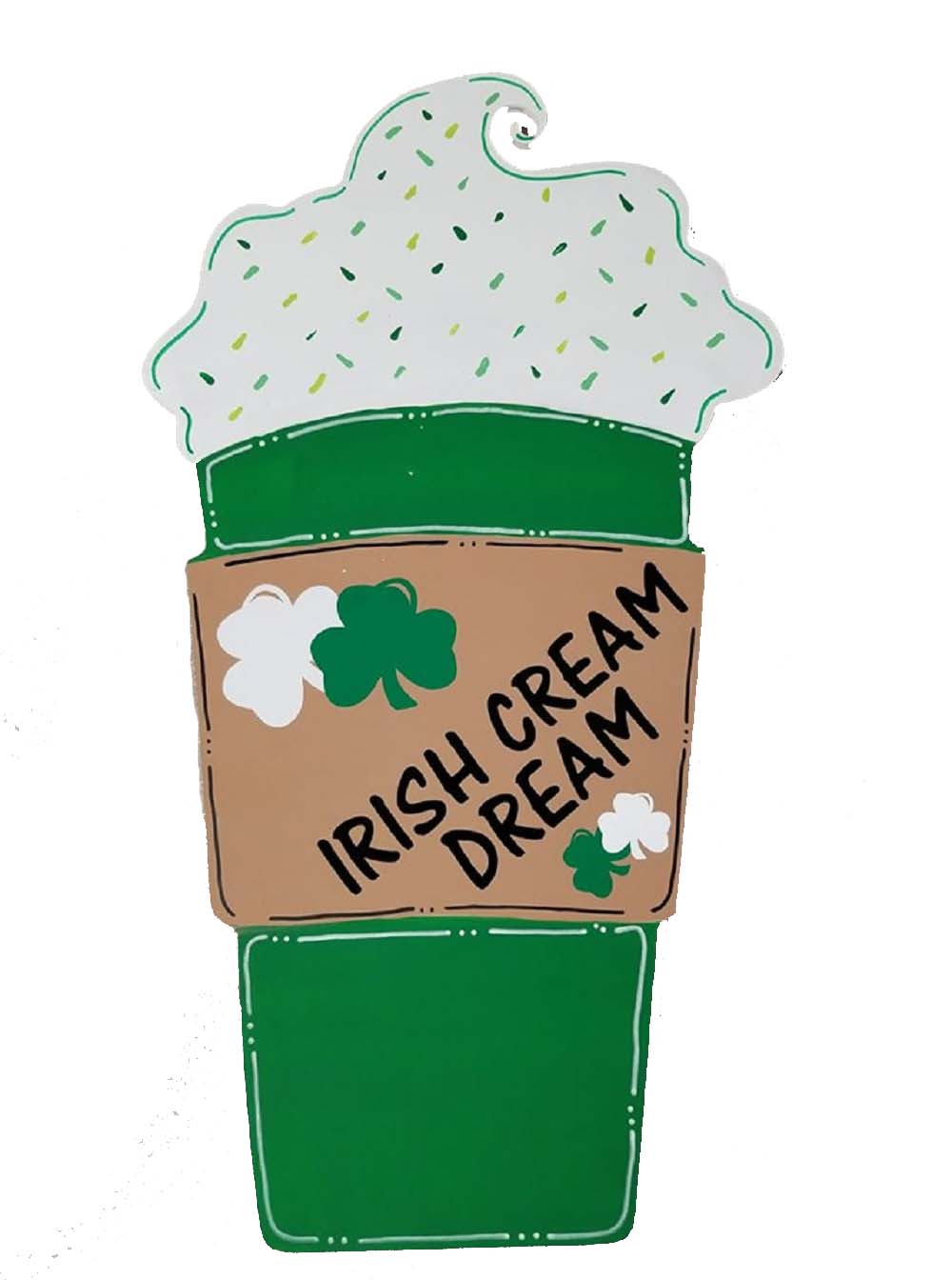 Basic Shape Latte Cup MDF Cutout Silhouette - Unfinished For DIY