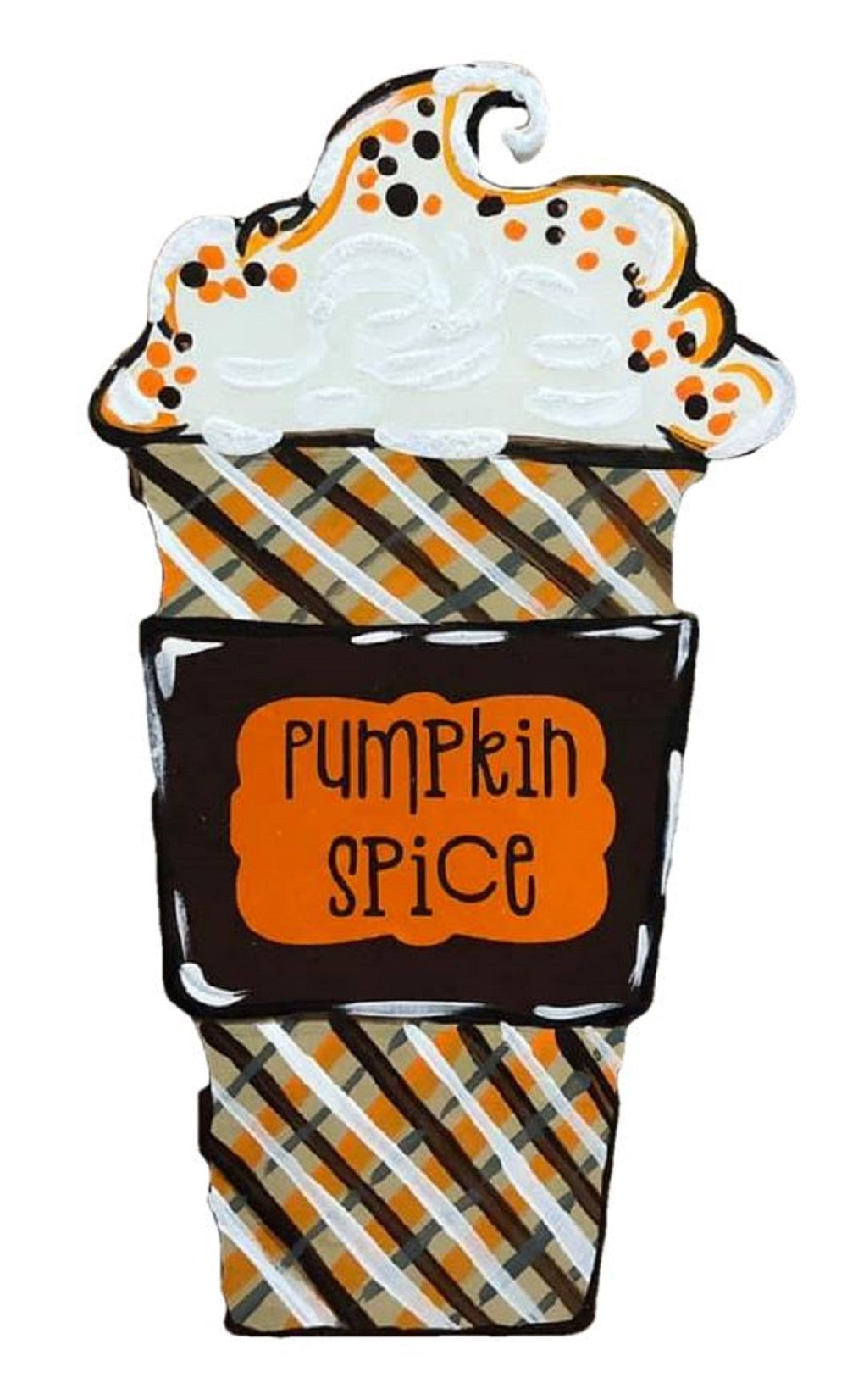 Basic Shape Latte Cup MDF Cutout Silhouette - Unfinished For DIY