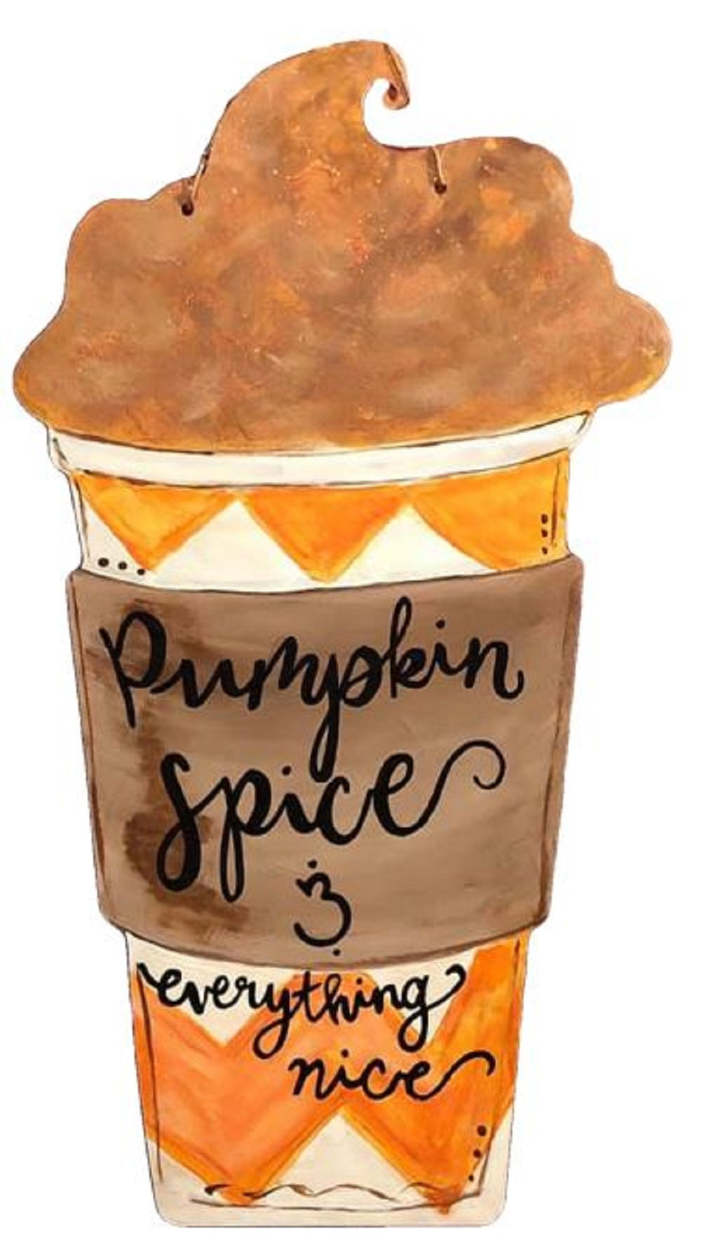 Basic Shape Latte Cup MDF Cutout Silhouette - Unfinished For DIY