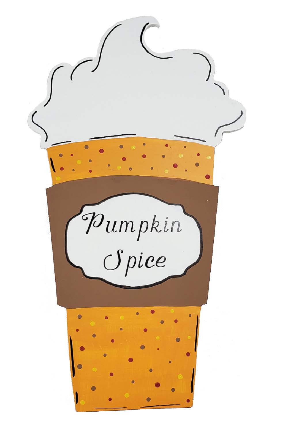 Basic Shape Latte Cup MDF Cutout Silhouette - Unfinished For DIY