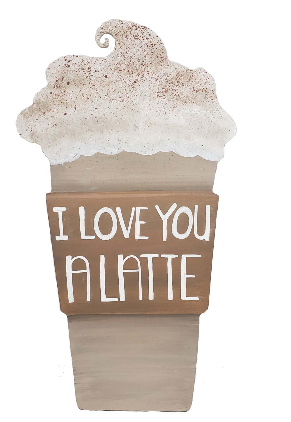 Basic Shape Latte Cup MDF Cutout Silhouette - Unfinished For DIY