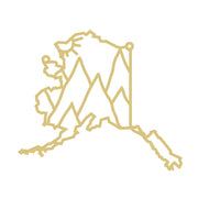 Faux Stained Glass Laser Cut Alaska State Silhouette MDF Cutout - Unfinished For DIY