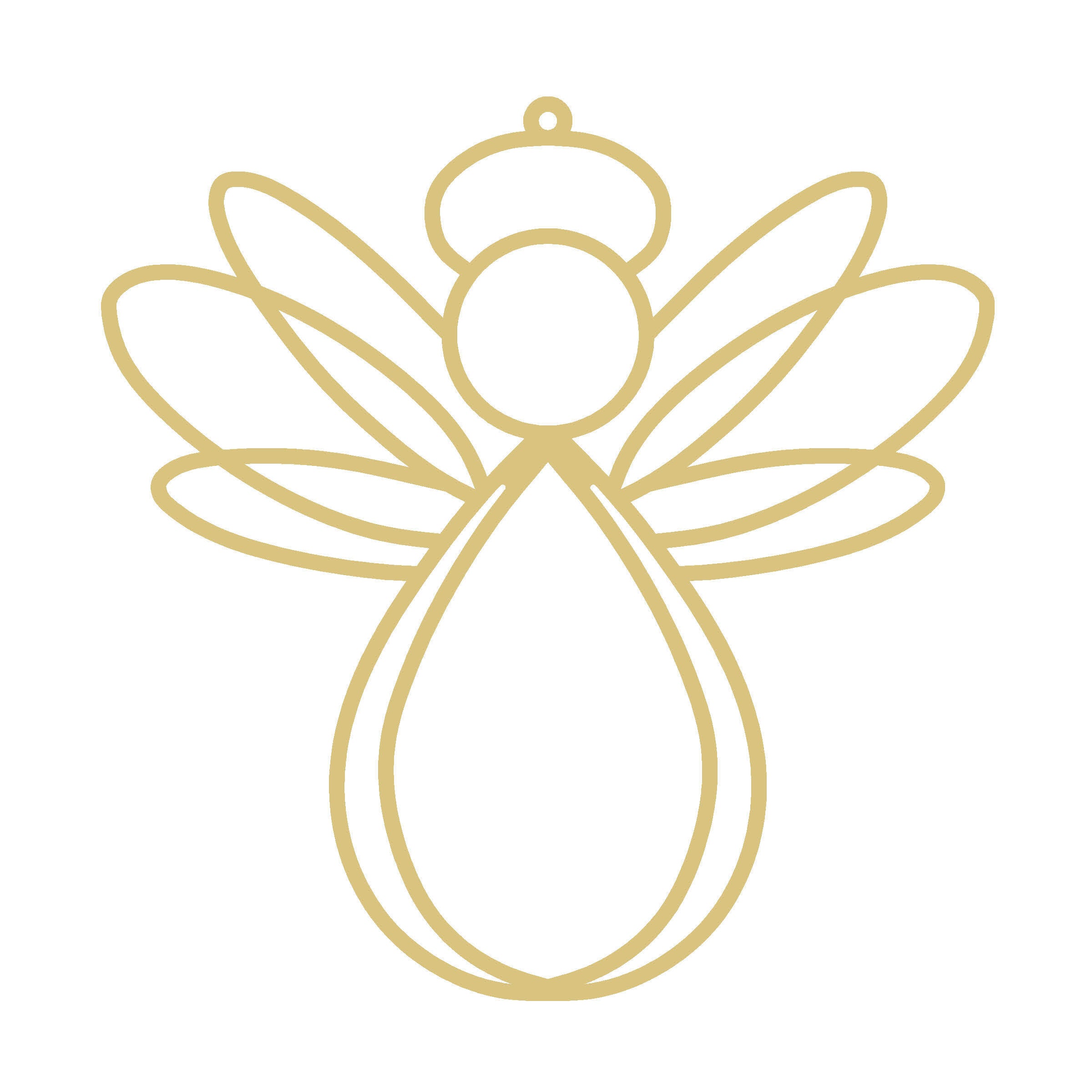 Angel Laser-Cut Faux Stained-Glass Frame Unfinished MDF Wood– Open Frame Craft Blank for Resin, Crushed Glass & Mixed Media Art | Made in the USA by Diverse Woodworking