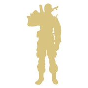 Basic Shape Soldier Silhouette MDF Cutout Military Silhouette - Unfinished For DIY