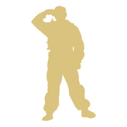 Basic Shape Soldier MDF Cutout Silhouette - Unfinished For DIY