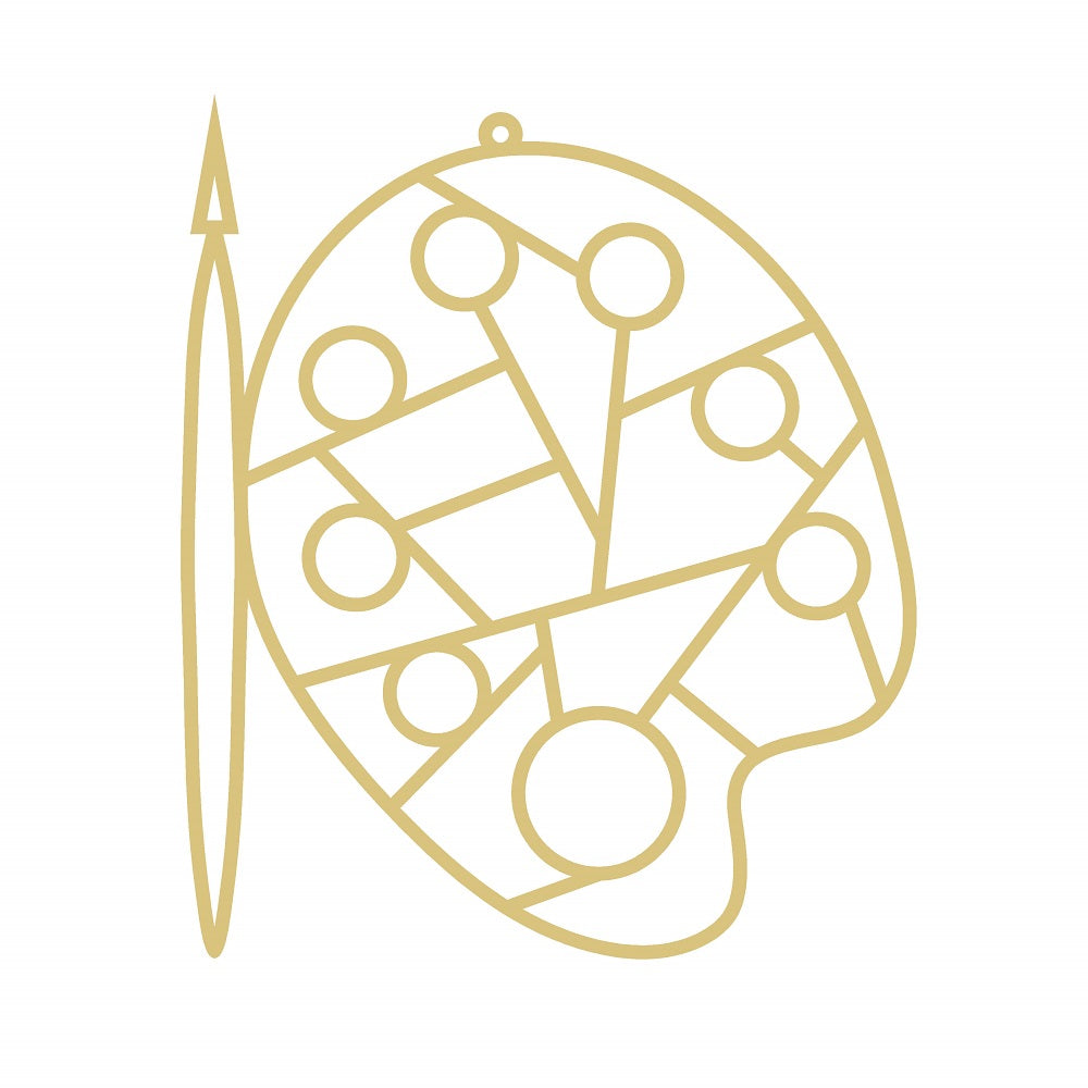 Laser Cut ARTIST PALLET Unfinished Wood Cutout Style 1 Art 1