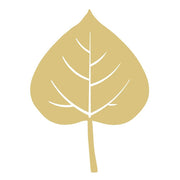 Basic Shape Aspen Leaf MDF Cutout Silhouette Style 2 - Unfinished For DIY