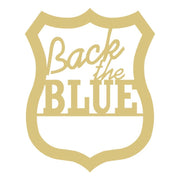 Basic Shape Shield MDF Cutout Back The Blue - Unfinished For DIY