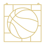 Basketball Faux Stained Glass MDF Cutout Frame - Unfinished For DIY