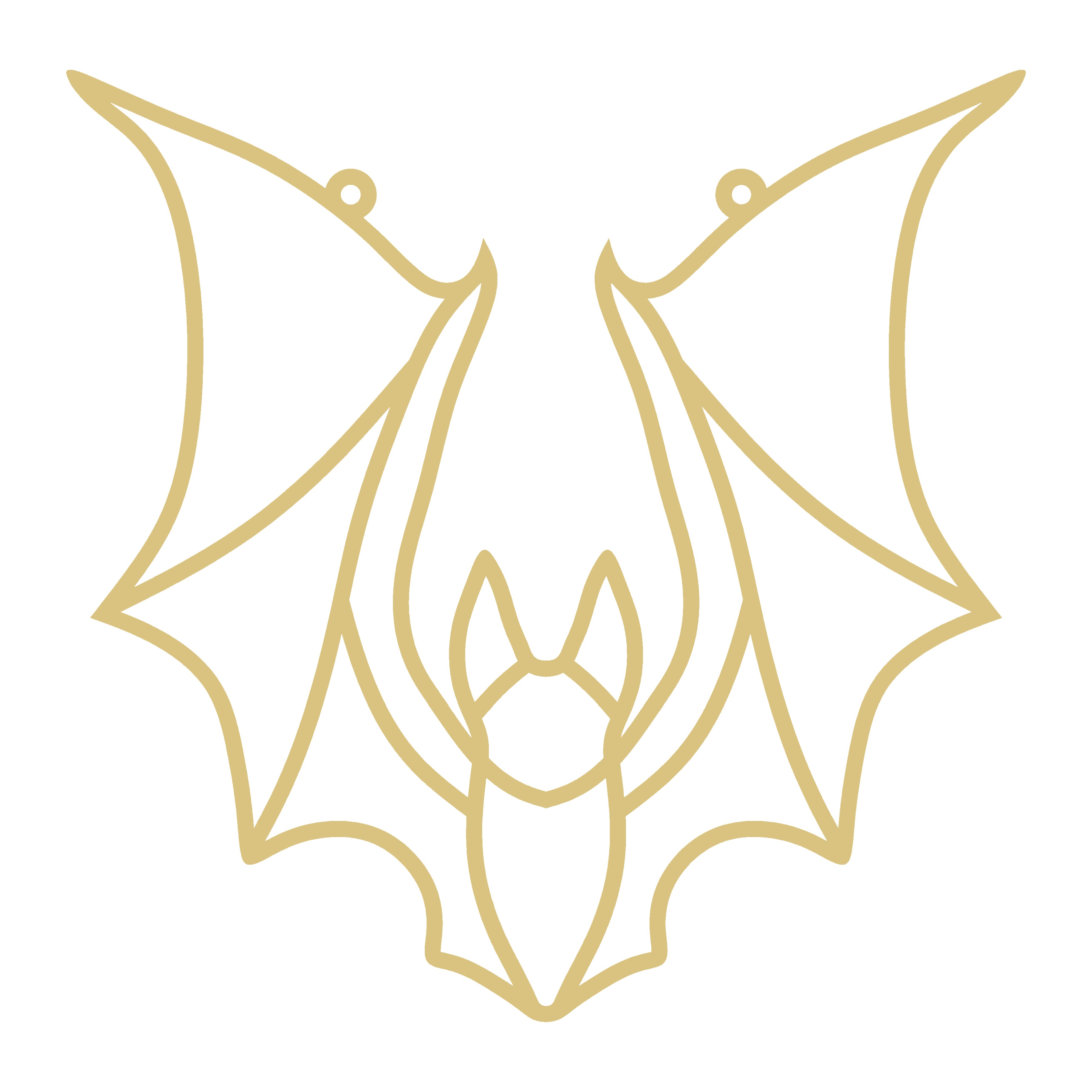 Bat Laser-Cut Faux Stained-Glass Frame Unfinished MDF Wood– Open Frame Craft Blank for Resin, Crushed Glass & Mixed Media Art | Made in the USA by Diverse Woodworking