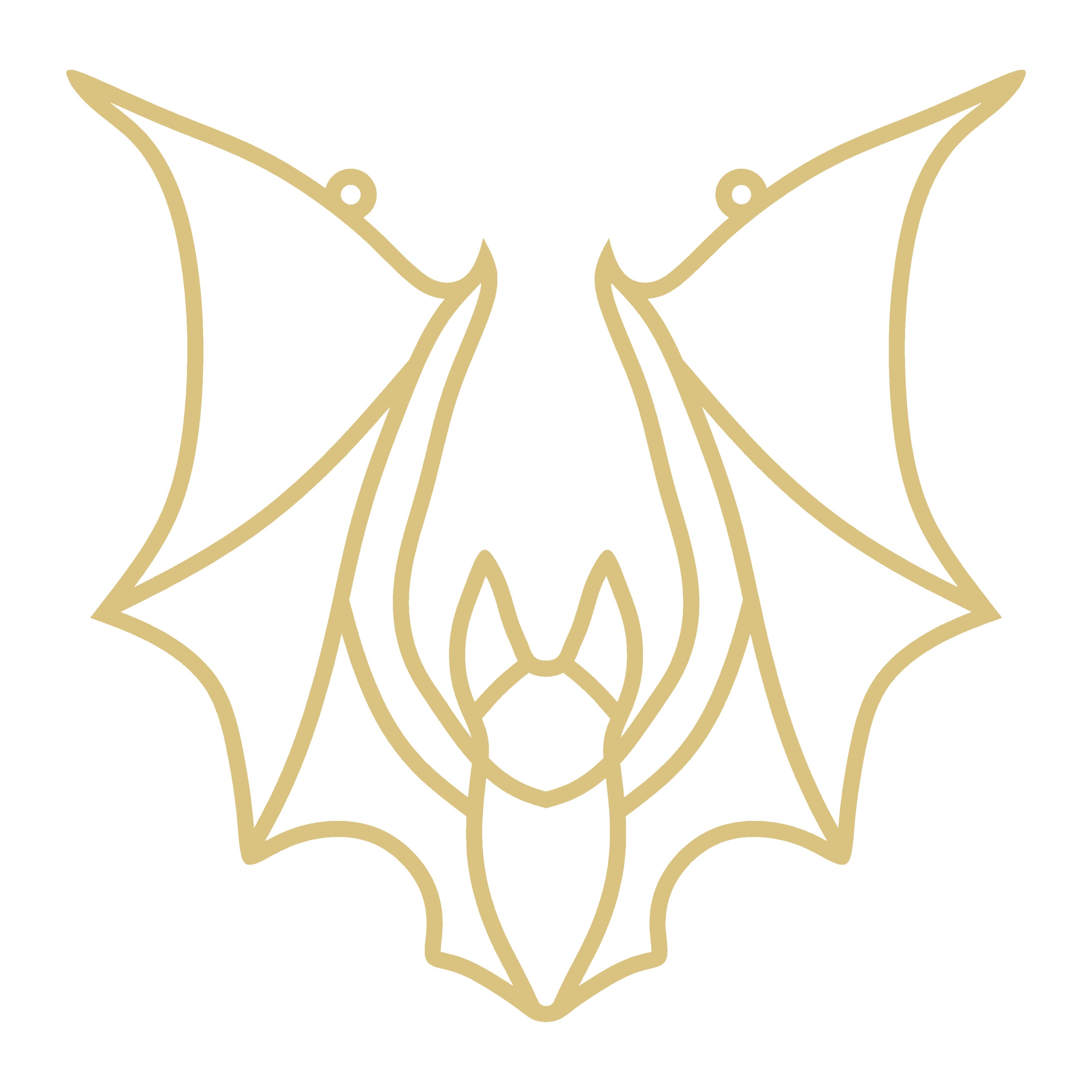Faux Stained Glass Laser Cut MDF Cutout Halloween Bat Silhouette - Unfinished For DIY