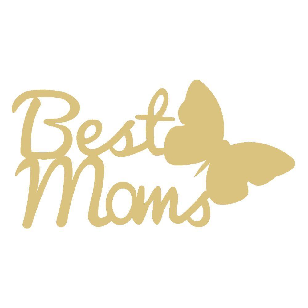 Basic Shape Butterfly MDF Cutout Best Moms - Unfinished For DIY