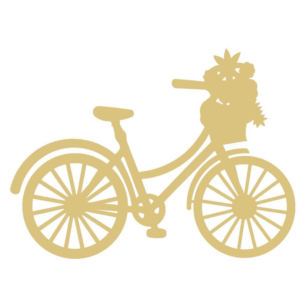 Basic Shape Bicycle MDF Cutout Rider Silhouette - Unfinished For DIY