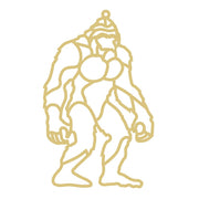 Faux Stained Glass Laser Cut Big Foot MDF Cutout Silhouette - Unfinished For DIY