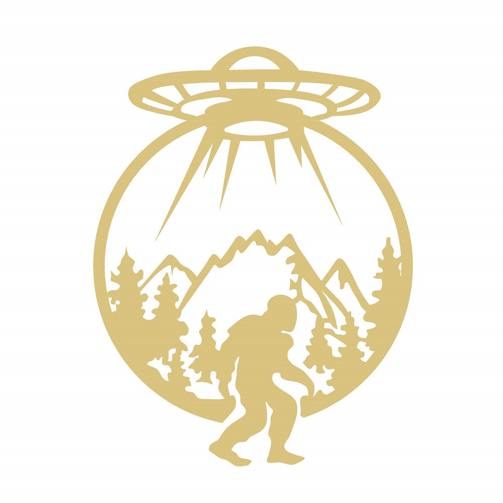 Basic Shape Big Foot  MDF Cutout -Alien UFO- Unfinished For DIY