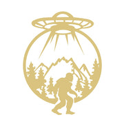 Basic Shape Big Foot  MDF Cutout -Alien UFO- Unfinished For DIY
