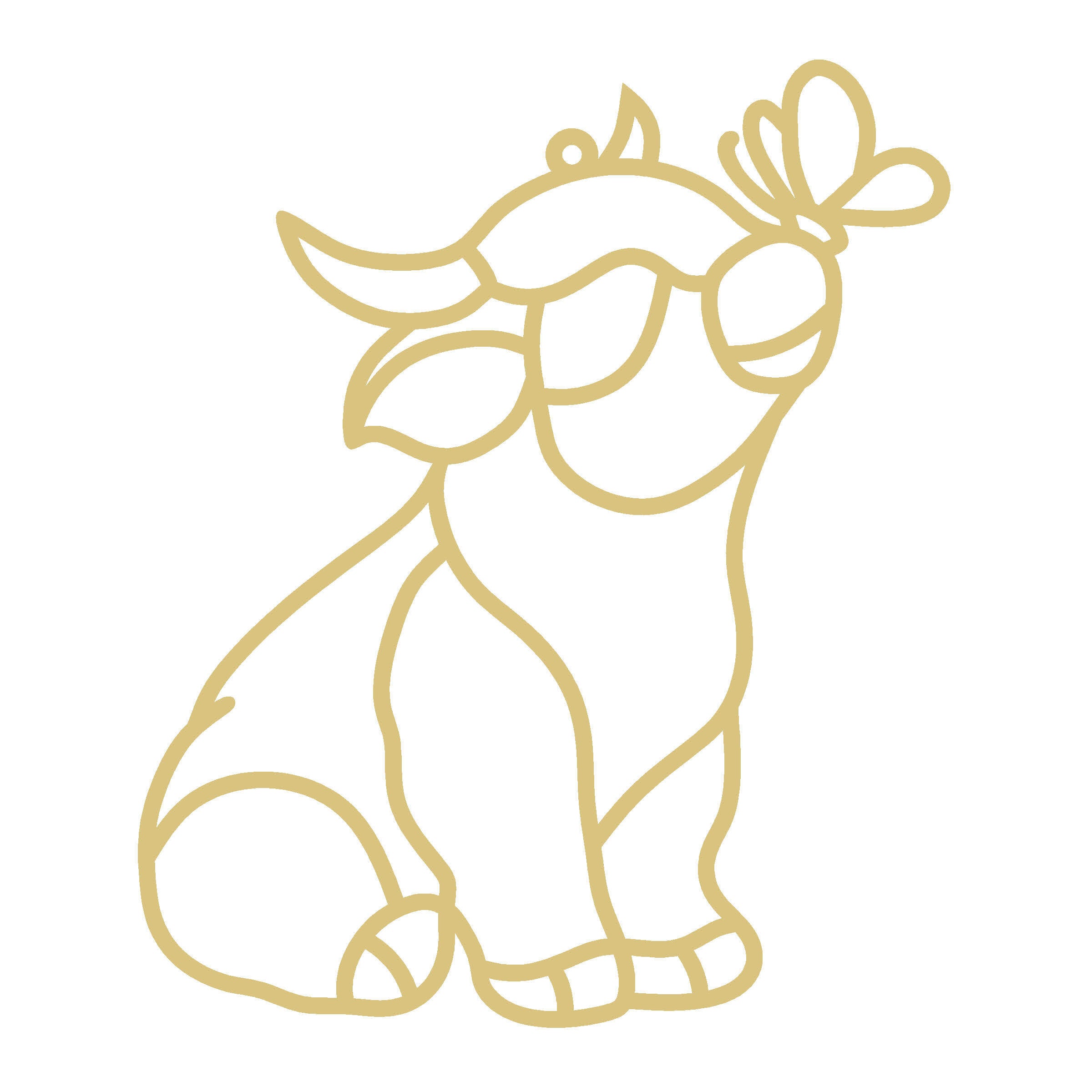 Bull Faux Stained-Glass Frame Unfinished MDF Wood– Open Frame Craft Blank for Resin, Crushed Glass & Mixed Media Art | Made in the USA by Diverse Woodworking