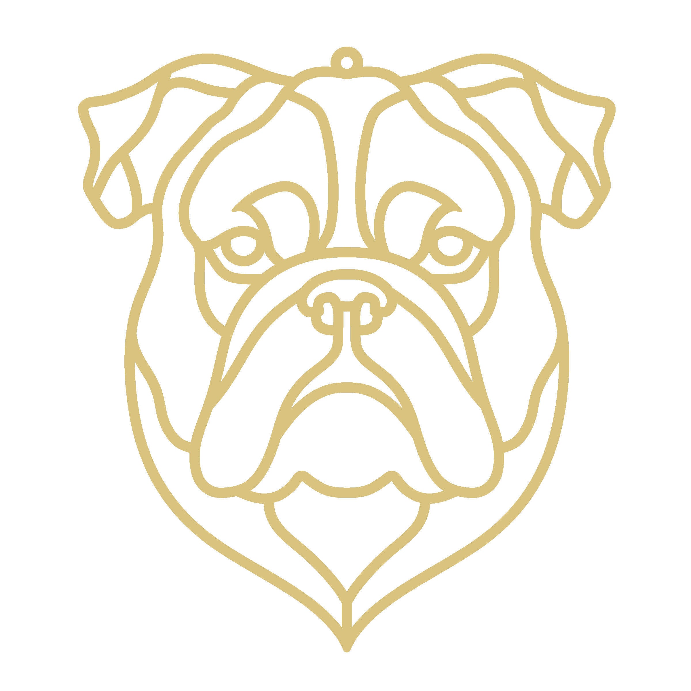 Bulldog Faux Stained Glass Frame | MDF Cutout | Cozy DIY Paintable Craft | Resin & Crushed Glass Blank