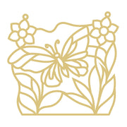 Faux Stained Glass Butterfly MDF Cutout Frame - Unfinished For DIY