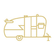 Faux Stained Glass Laser Cut Camper MDF Cutout Travel Trailer Silhouette - Unfinished For DIY