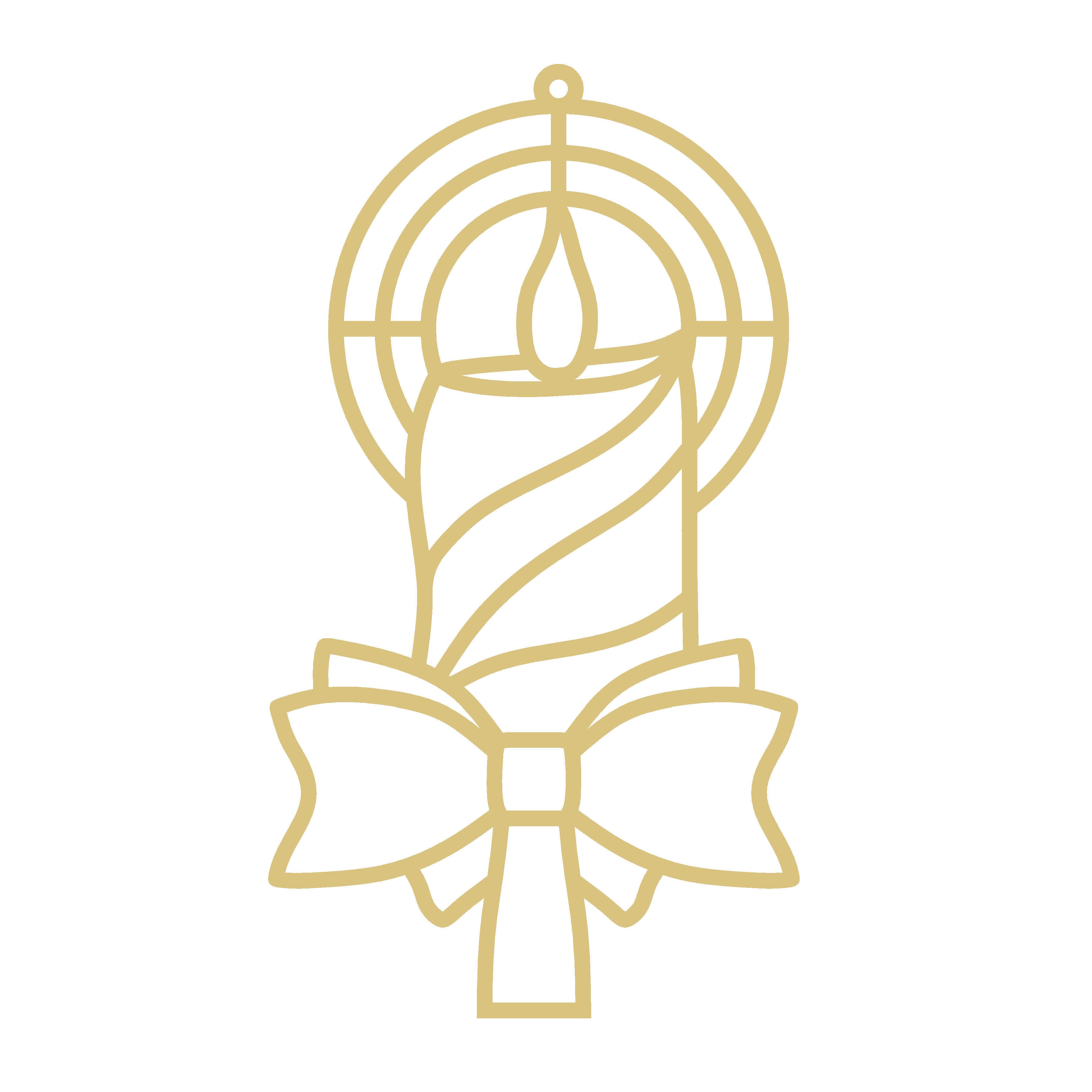 Candle Laser-Cut Faux Stained-Glass Frame Unfinished MDF Wood– Open Frame Craft Blank for Resin, Crushed Glass & Mixed Media Art | Made in the USA by Diverse Woodworking