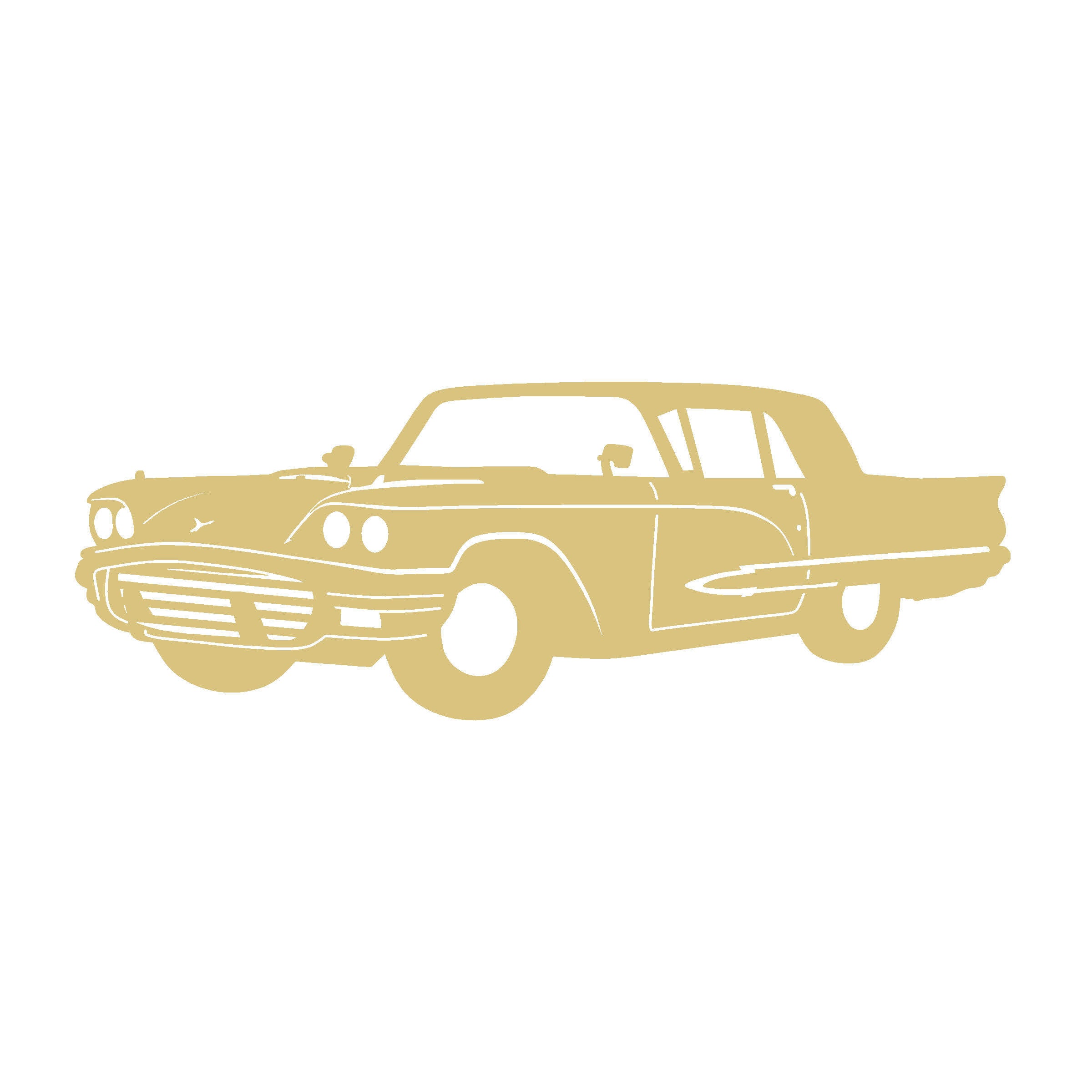 Design By Line Laser Cut 1959 Ford T Bird  MDF Cutout  - Unfinished for DIY