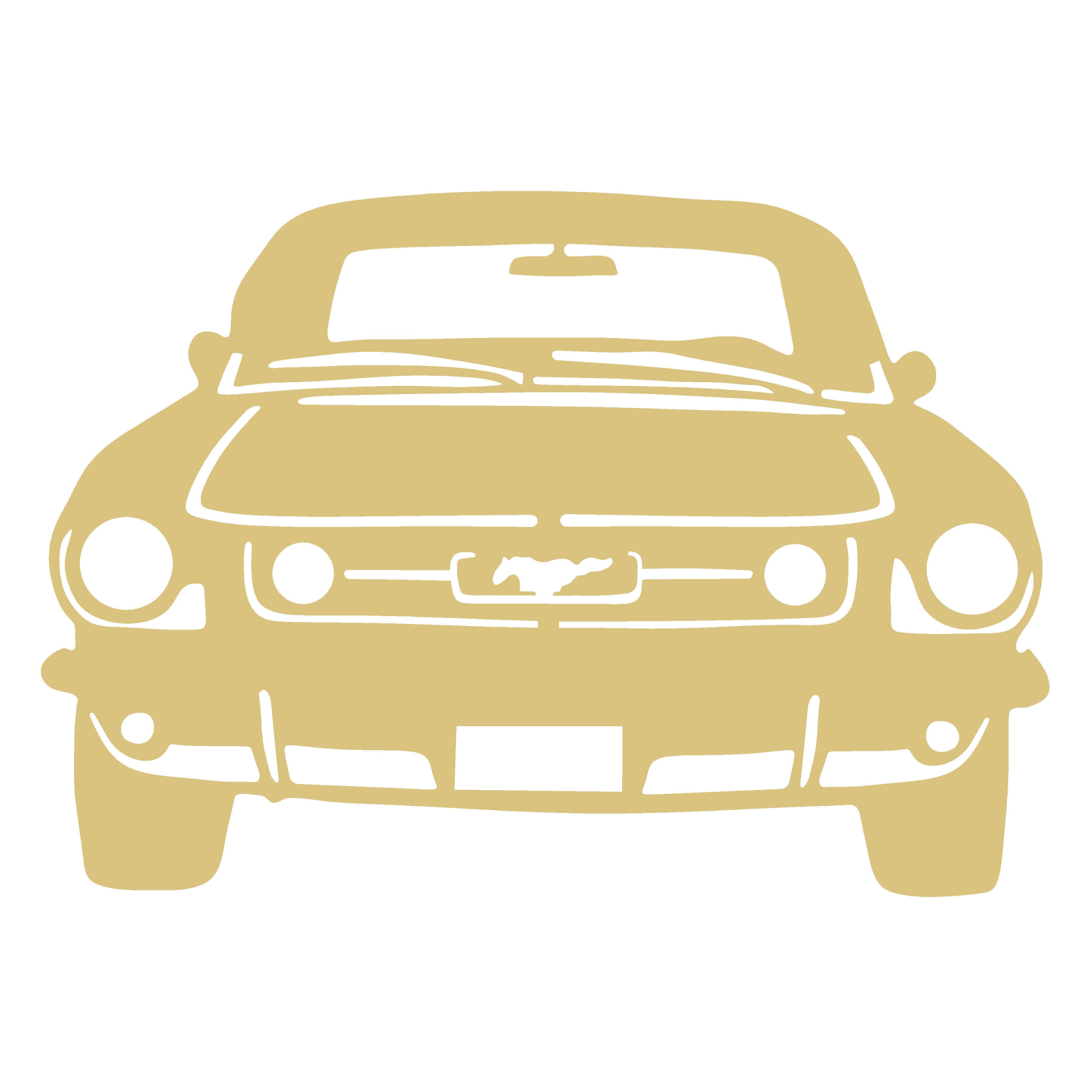 Faux Stained Glass Laser Cut MDF Cutout Car Front Silhouette - Unfinished For DIY