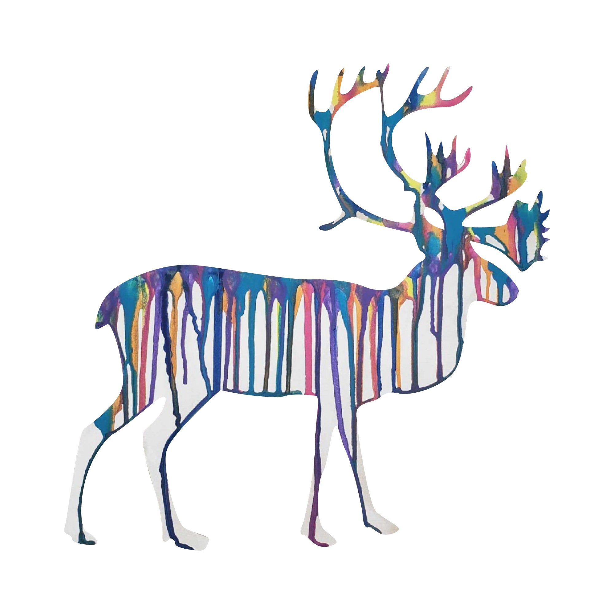 Basic Shape Caribou MDF Cutout Wildlife Silhouette - Unfinished For DIY