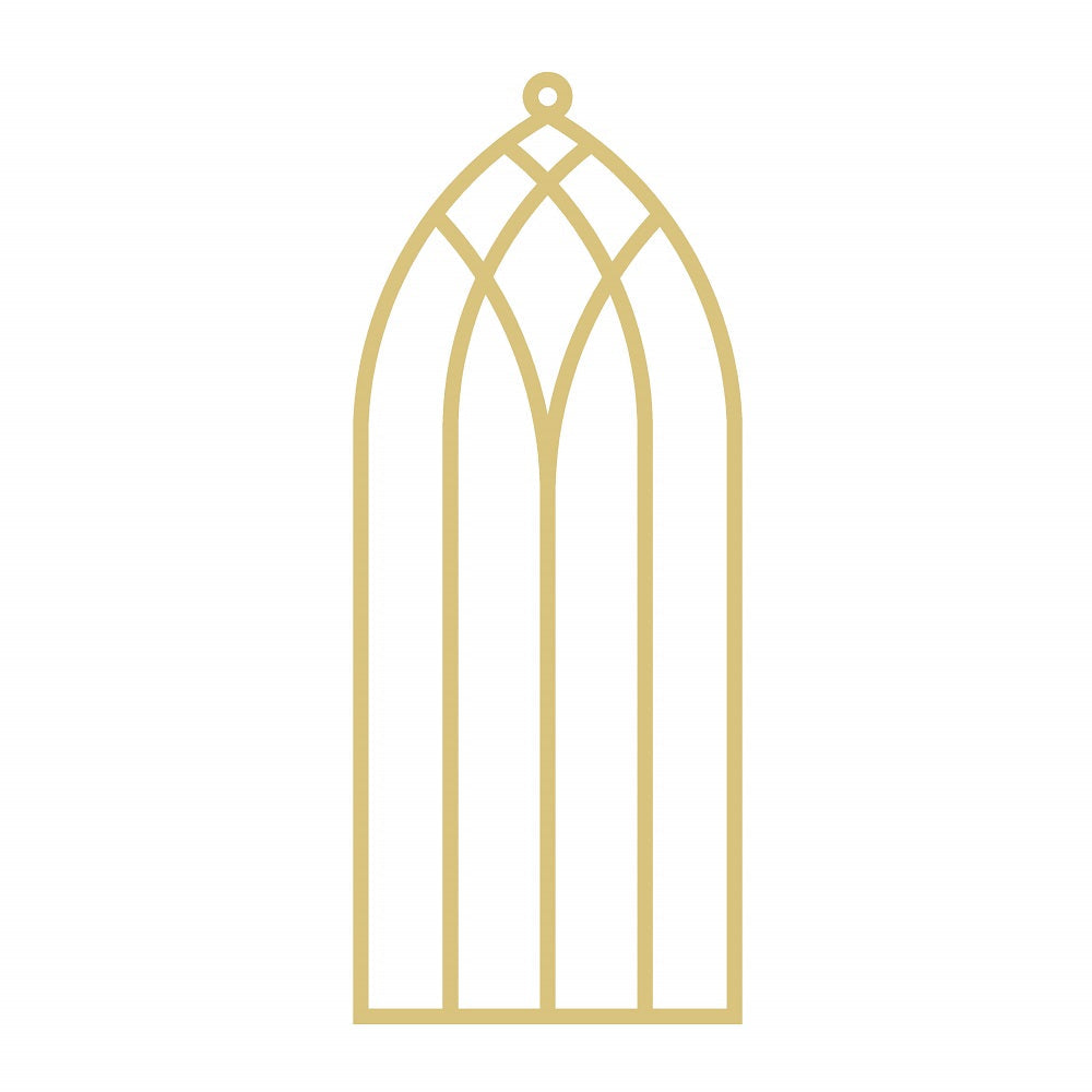 Faux Stained Glass Laser Cut MDF Cutout Cathedral Window Silhouette - Unfinished For DIY